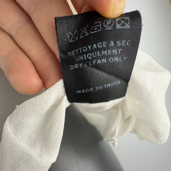 ISABEL MARANT Etoile Sheer Ruffles Sleeves Boho White Embroided Blouse Top sz M - Picture 7 of 7